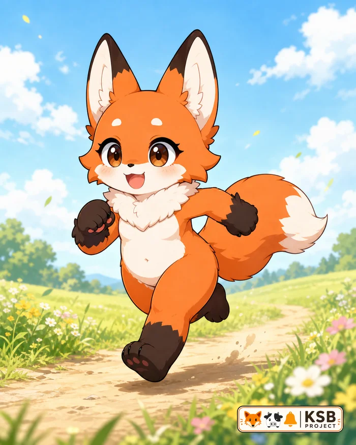 花畑をかけるひまり