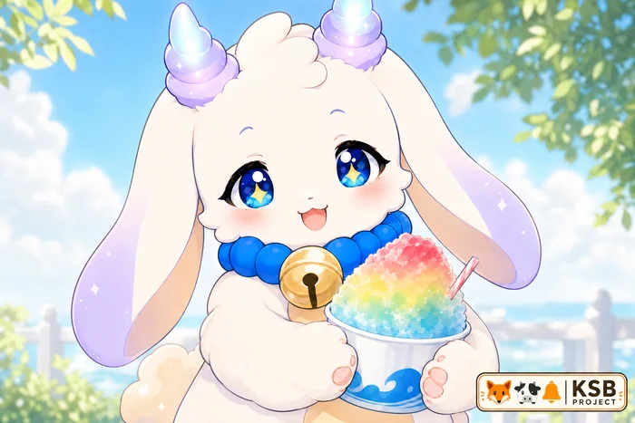 かき氷を持つミルラ