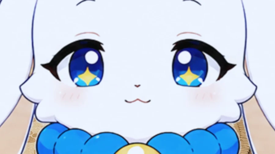 ほほえむミルラの顔のアップ